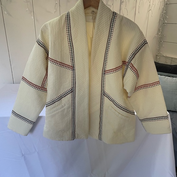 NWT BLANK NYC Women’s Pure Bliss Embroidered Open Front Jacket Size XS - Picture 4 of 10